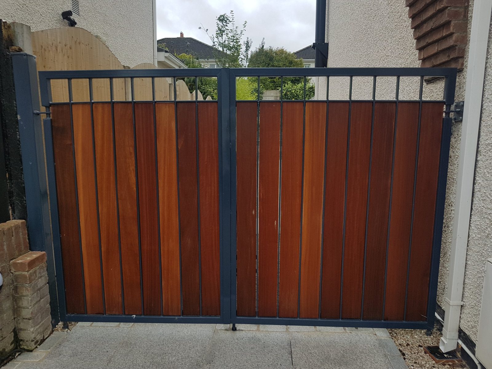 Steel and hardwood gates like these for homes in Ballynahinch
